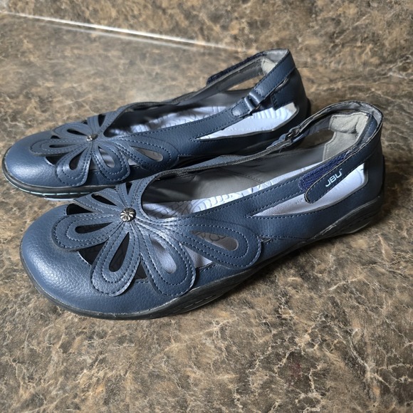 Jambu Shoes - JBU By Jambu Magnolia Mary Jane Blue Flats Women's Shoes 9M Comfort Casual Boho